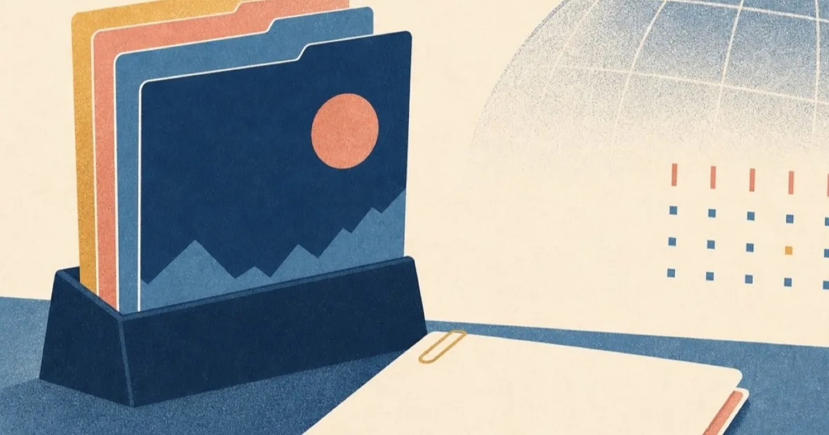 Risograph illustration of global fund sleeves beside a blank application folder and abstract calendar markers for Franklin Templeton internship prep