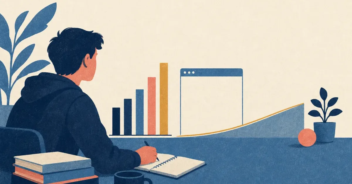 Risograph illustration of low-cost index bar silhouettes beside a student careers portal and ascending allocation curve for Vanguard summer internship prep